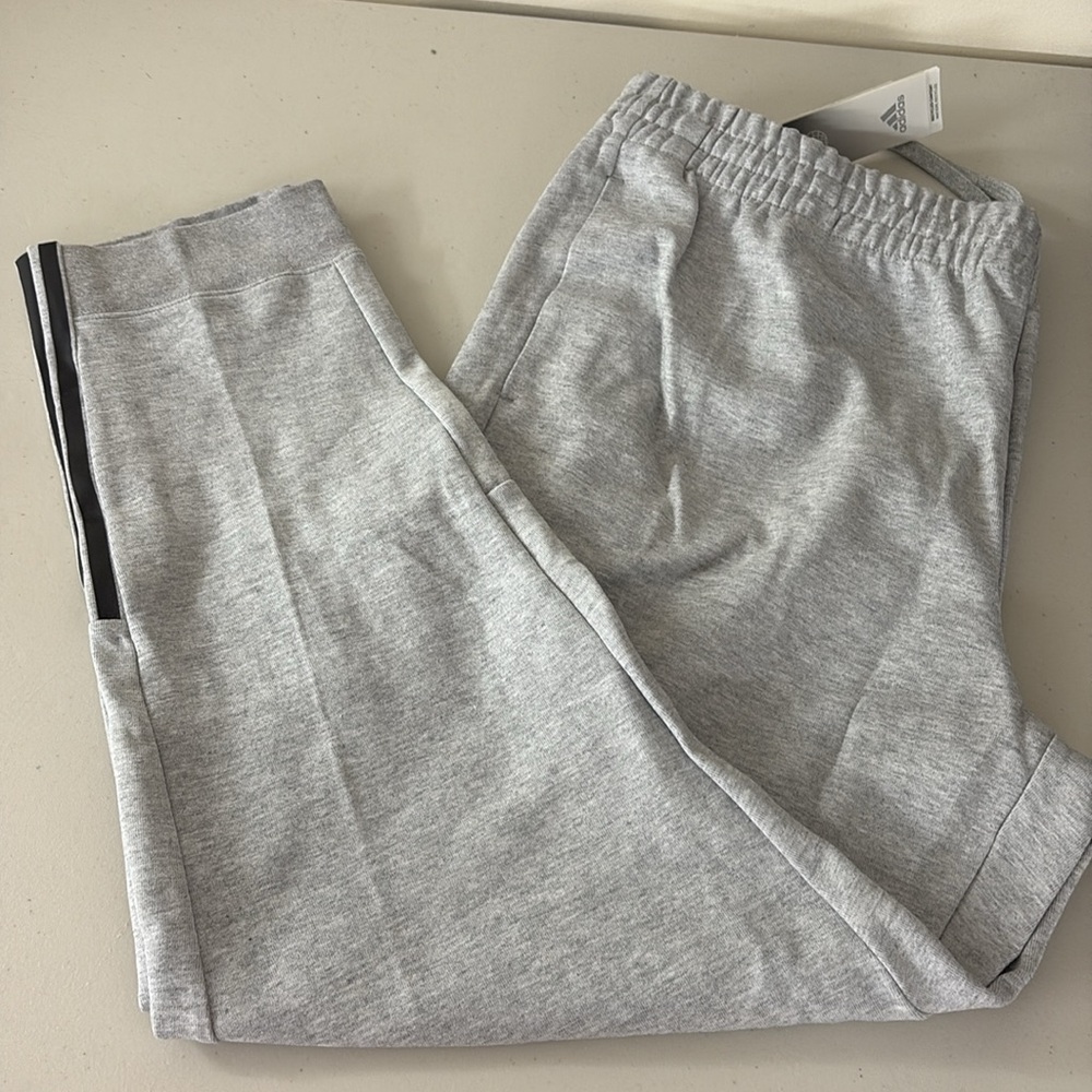 Adidas Gray Sweatpants Relaxed Fit Cotton Blend 1